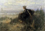 Jozef  Israels On the Dunes oil on canvas